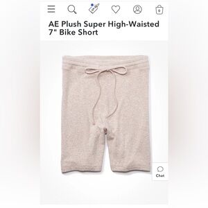 AE Plush Super High-Waisted 7" Bike Short size Largr